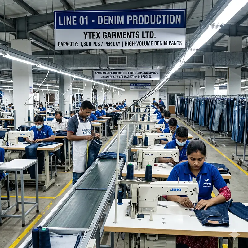 Denim manufacturing in Bangladesh — Ytex Garments export factory