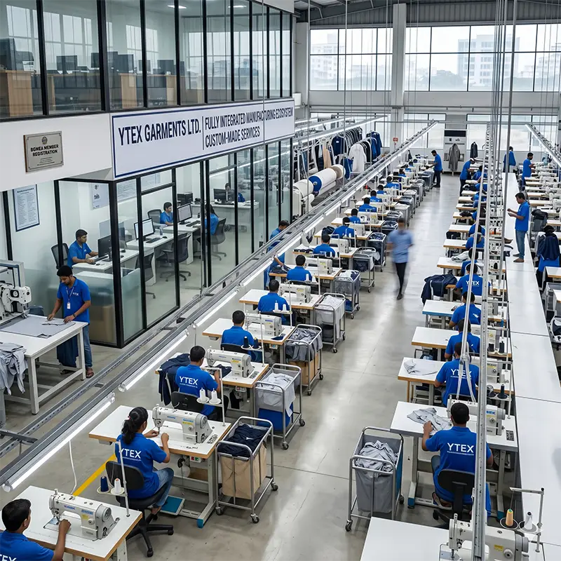 JUKI and Brother sewing machines used at Ytex Garments Ltd. Bangladesh factory