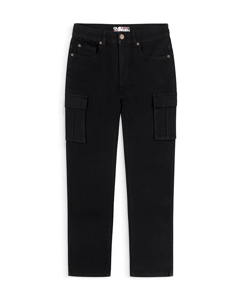 Black cargo pant front view